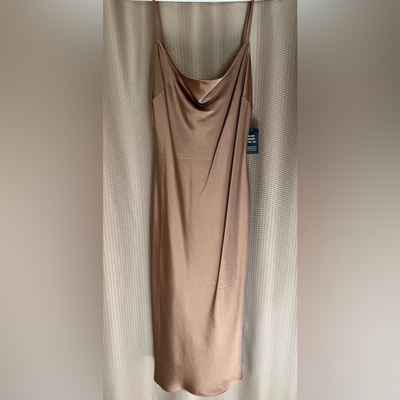 Express | Dresses | Express Satin Cowl Neck Midi Slip Dress | Poshmark